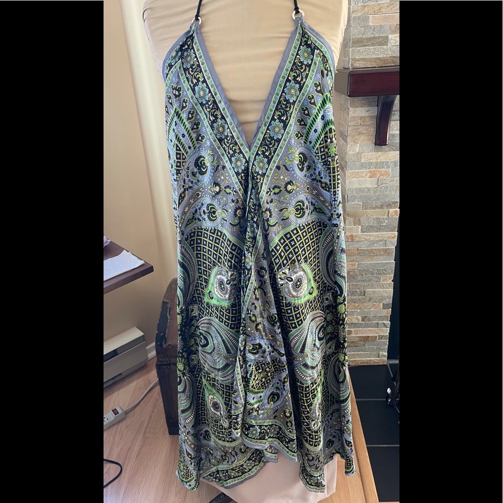 Silk blend halter dress - versatile
